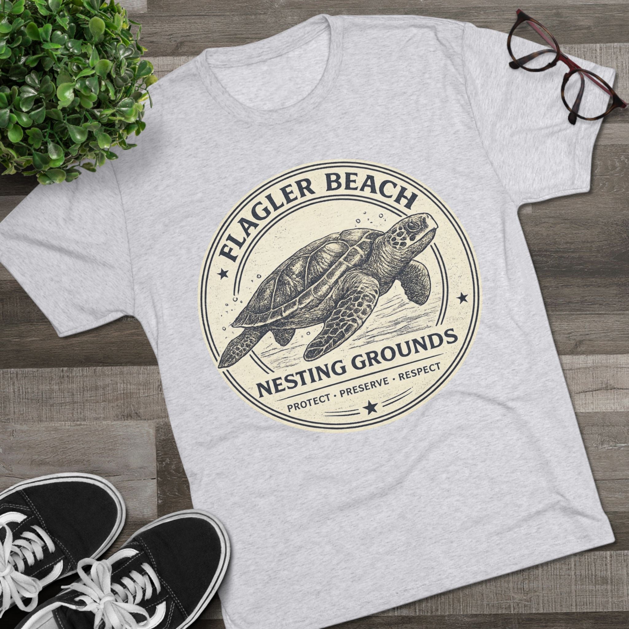 Flagler Beach Sea Turtle Tee — Nesting Grounds Conservation T‑Shirt
