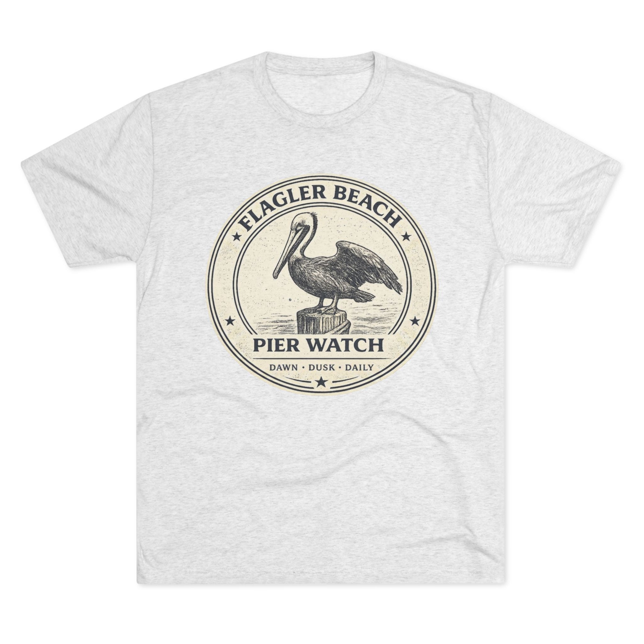Flagler Beach Pier Watch Pelican T‑Shirt
