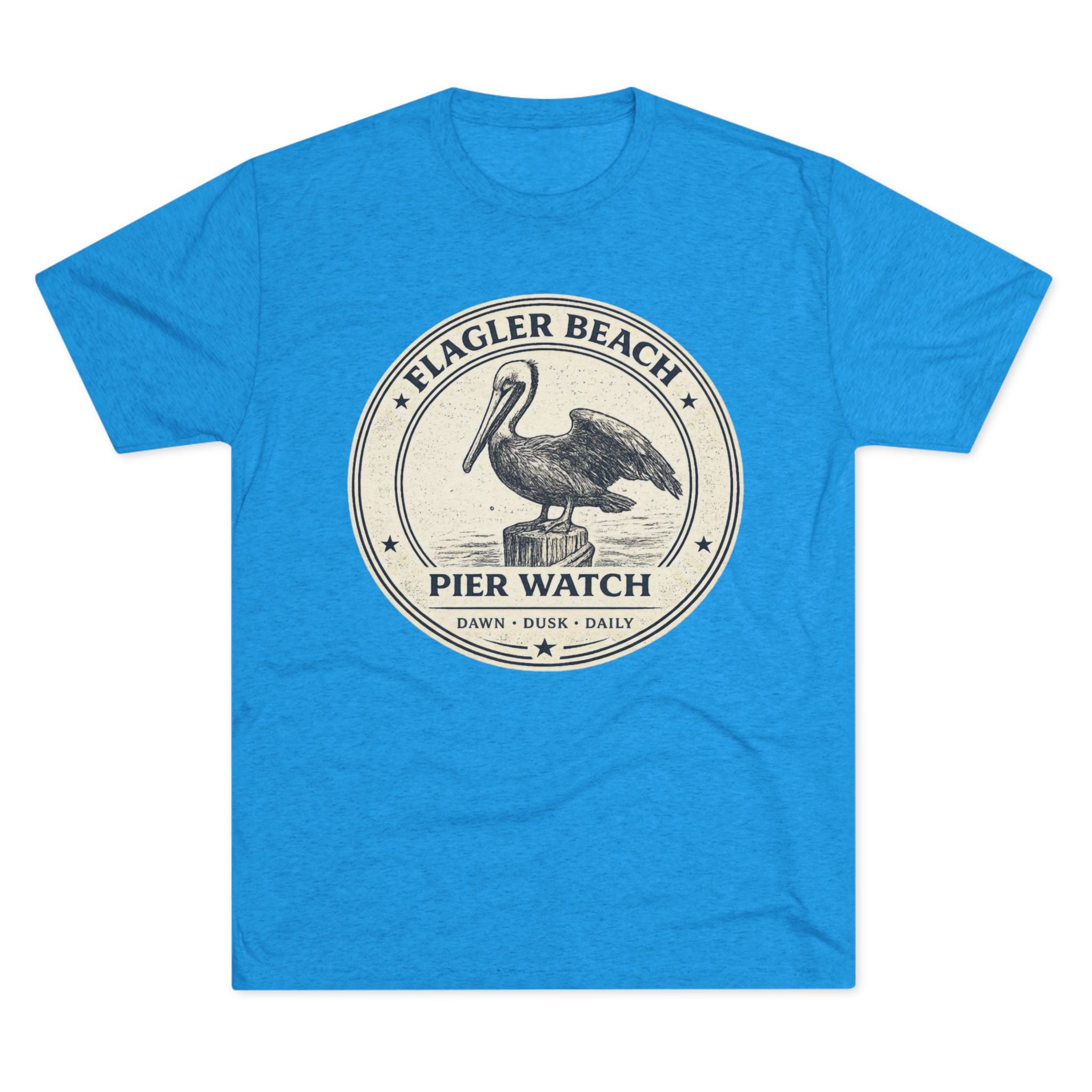 Flagler Beach Pier Watch Pelican T‑Shirt