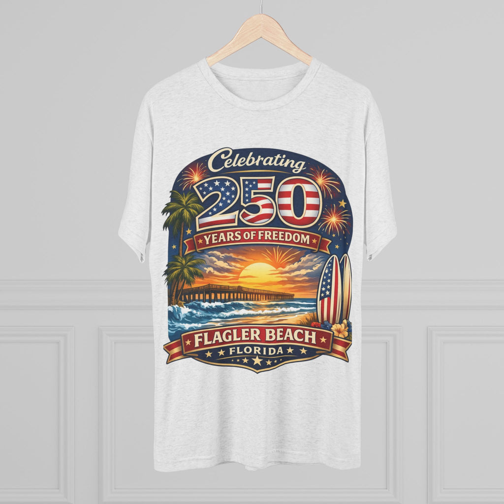 Flagler Beach Florida 250 Years of Freedom Sunset T-Shirt