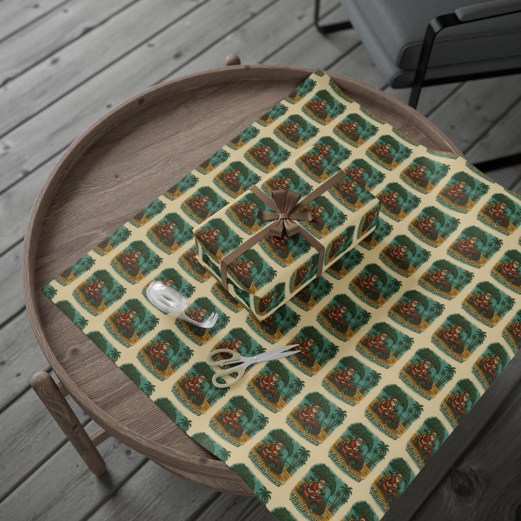Santa’s Beach Ride Wrapping Paper – Flagler Beach Christmas Edition