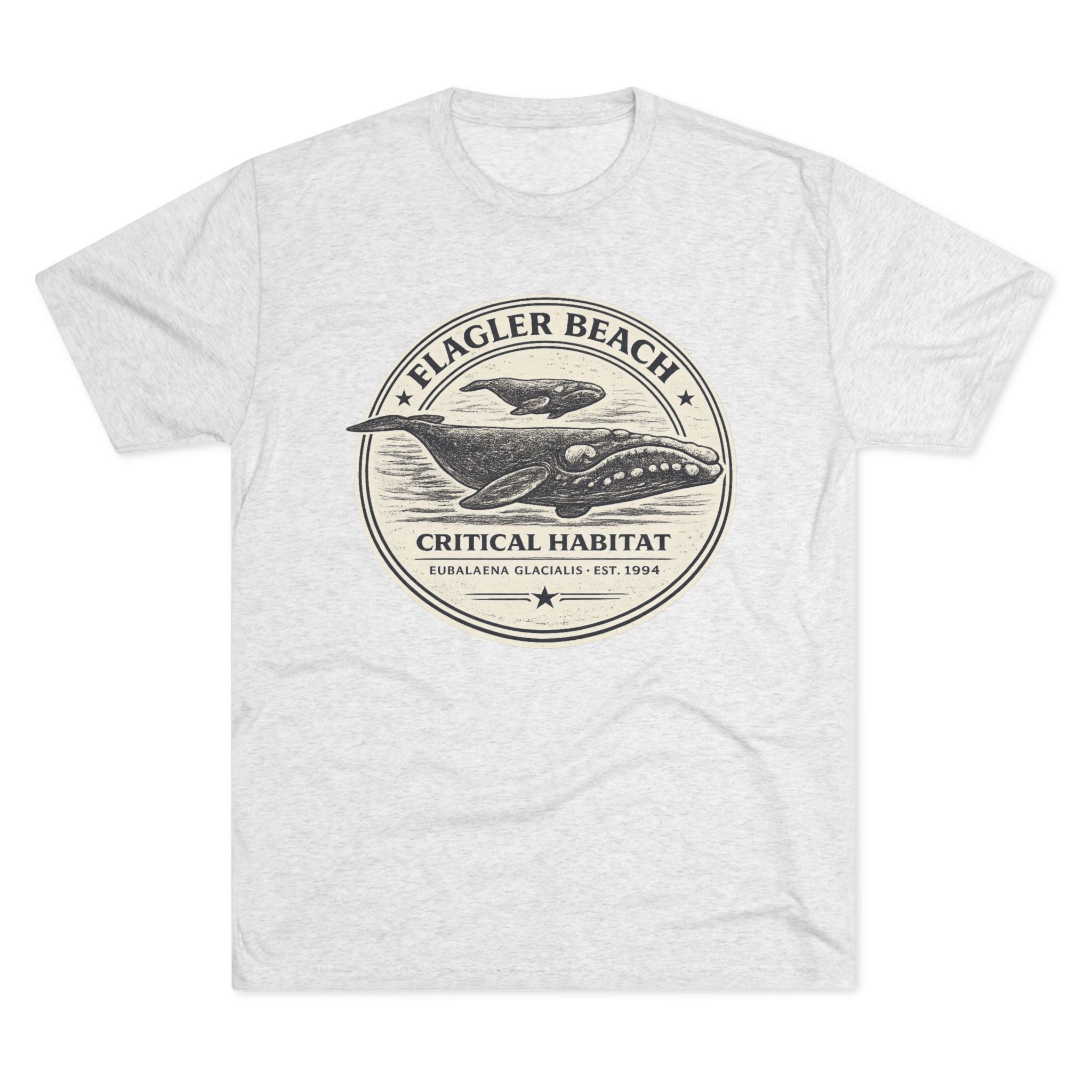 Flagler Beach Whale Tee — Critical Habitat Vintage Surf T‑Shirt