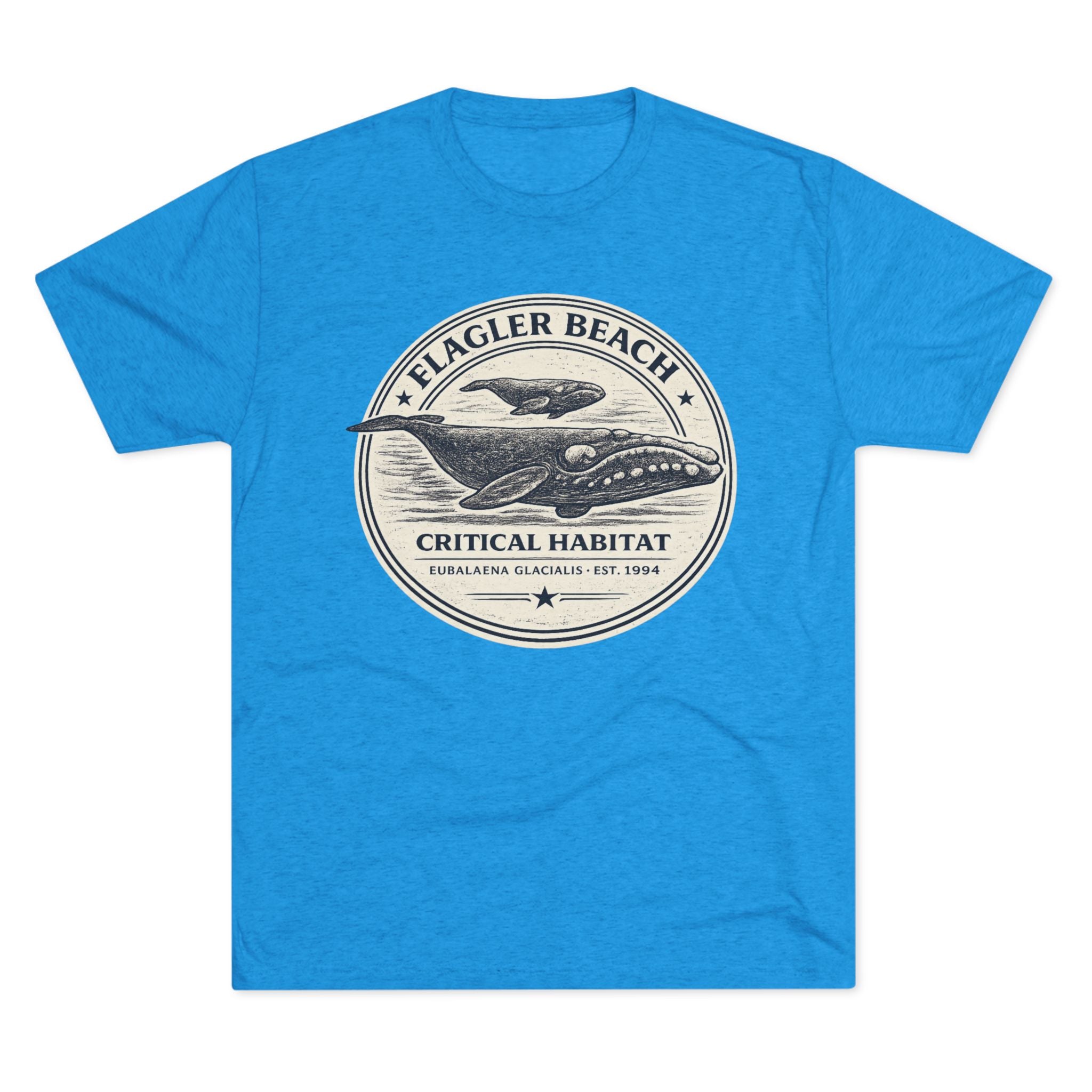 Flagler Beach Whale Tee — Critical Habitat Vintage Surf T‑Shirt