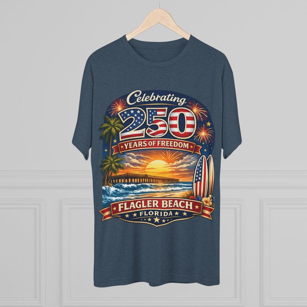 Flagler Beach Florida 250 Years of Freedom Sunset T-Shirt