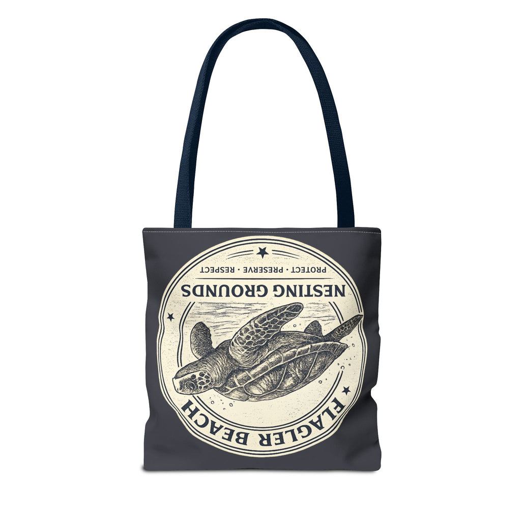 Flagler Beach Turtle Tote Bag — Nesting Grounds Conservation Canvas Tote
