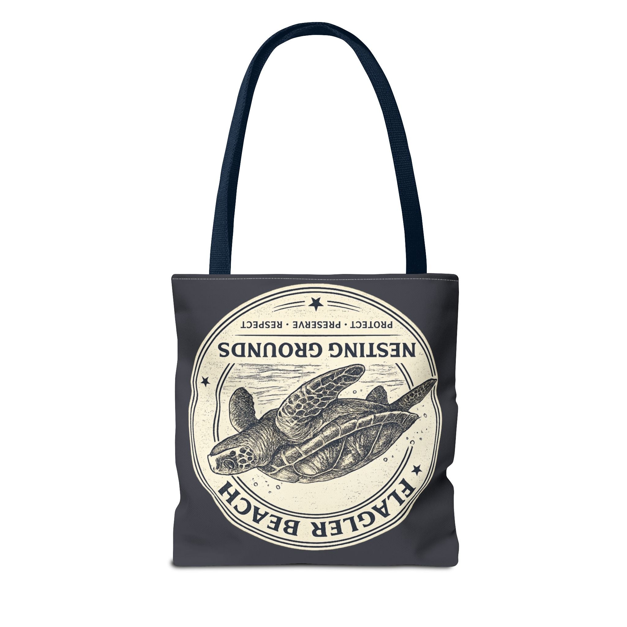 Flagler Beach Turtle Tote Bag — Nesting Grounds Conservation Canvas Tote
