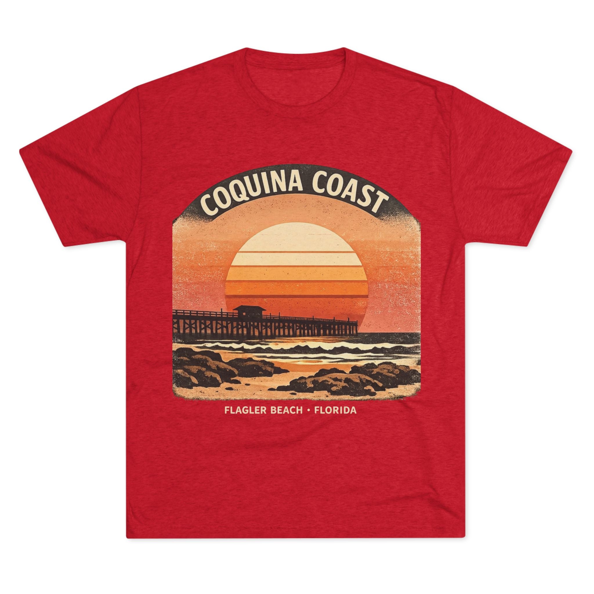 Coquina Coast Flagler Beach Sunset T‑Shirt