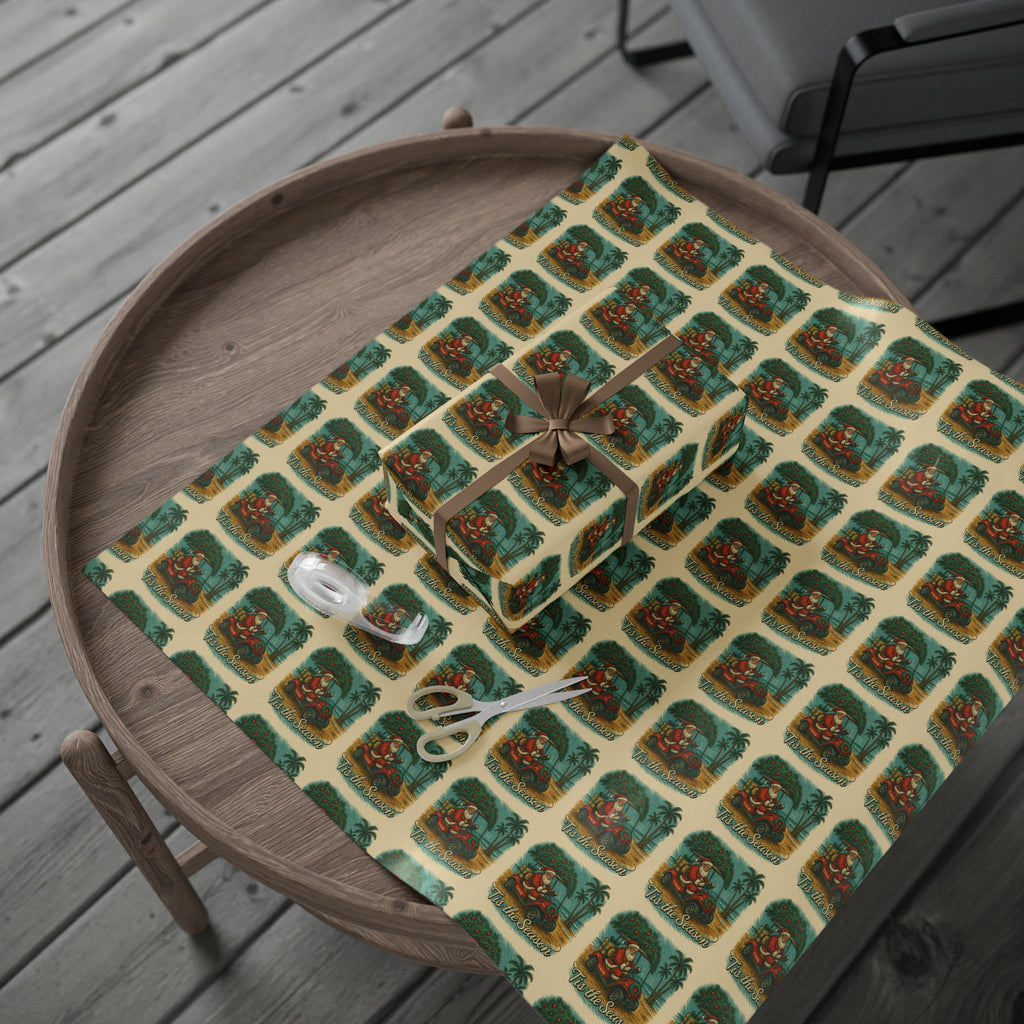 Santa’s Beach Ride Wrapping Paper – Flagler Beach Christmas Edition