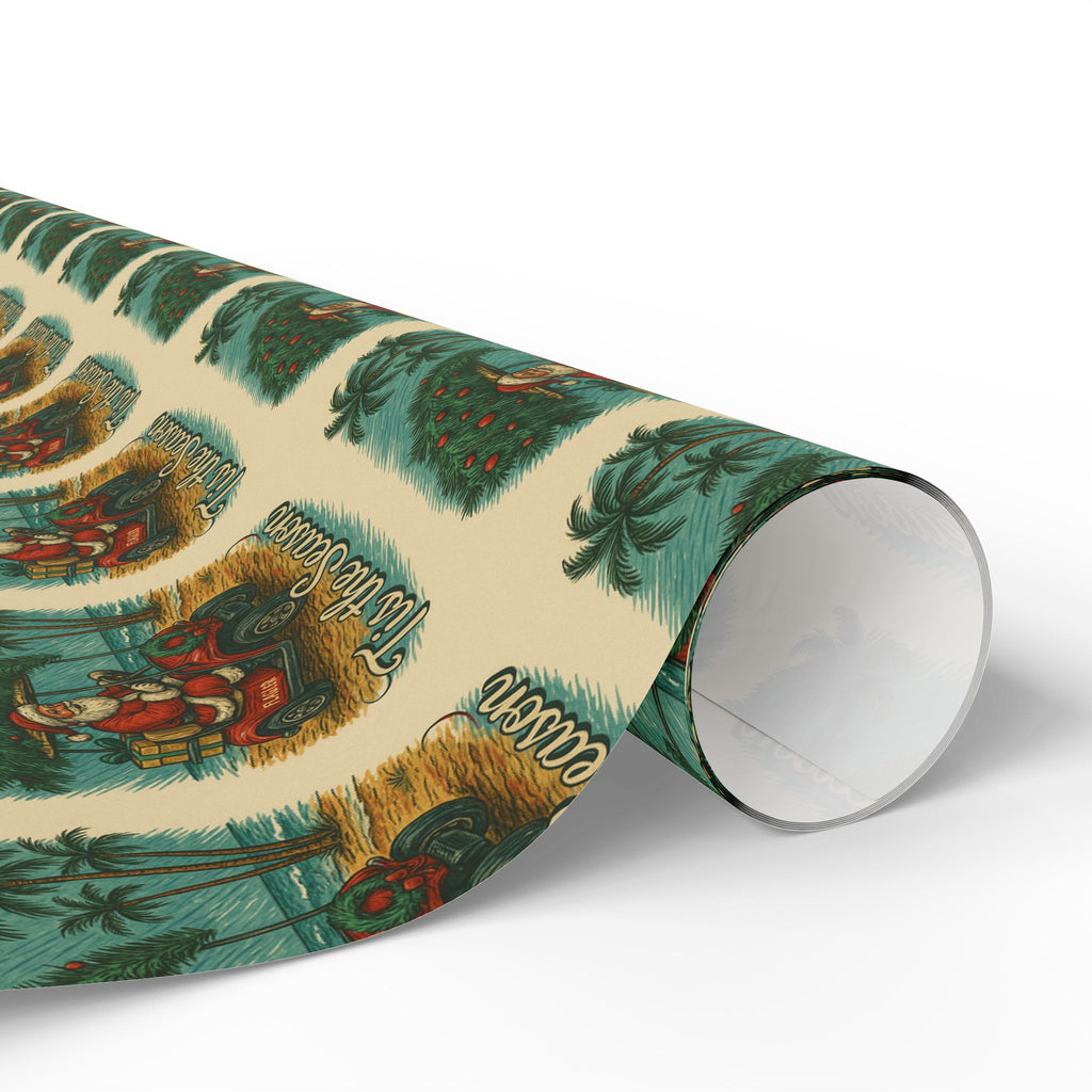 Santa’s Beach Ride Wrapping Paper – Flagler Beach Christmas Edition