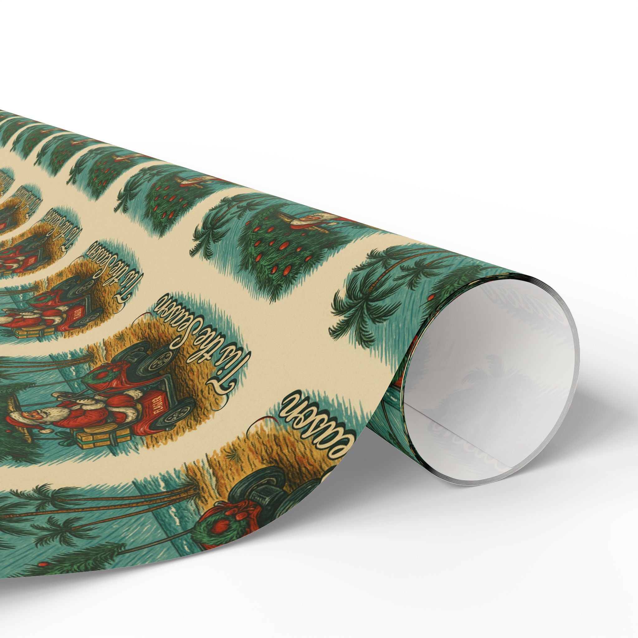 Santa’s Beach Ride Wrapping Paper – Flagler Beach Christmas Edition