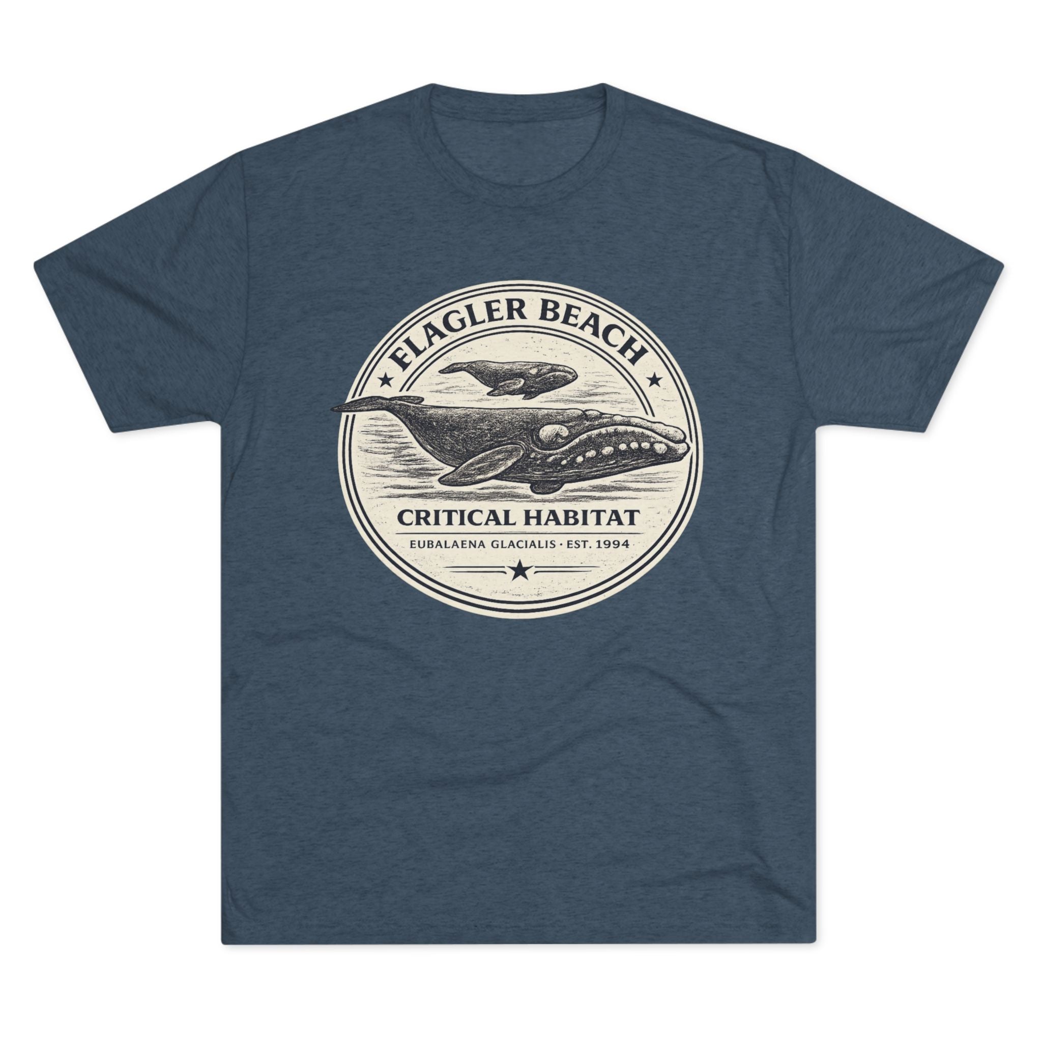 Flagler Beach Whale Tee — Critical Habitat Vintage Surf T‑Shirt