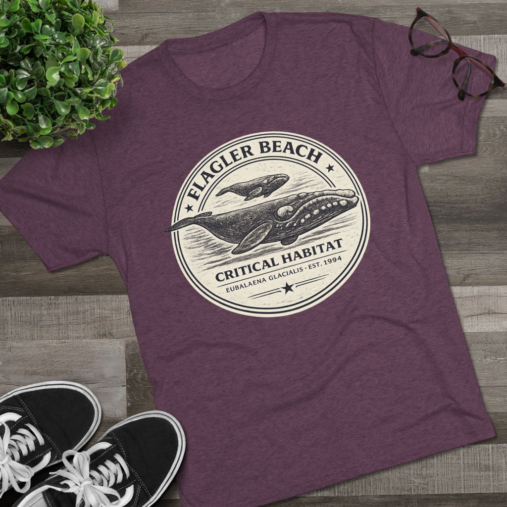 Flagler Beach Whale Tee — Critical Habitat Vintage Surf T‑Shirt