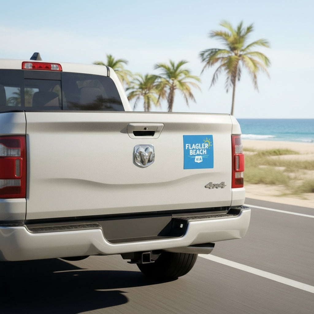 Flagler Beach A1A Car Magnet — Sunny Beach Souvenir